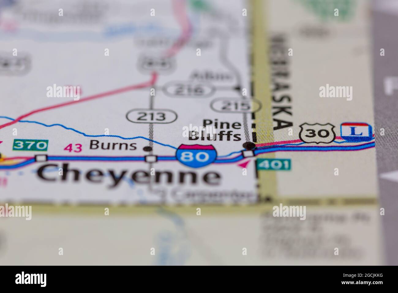 Map of pine bluffs wyoming hires stock photography and images Alamy