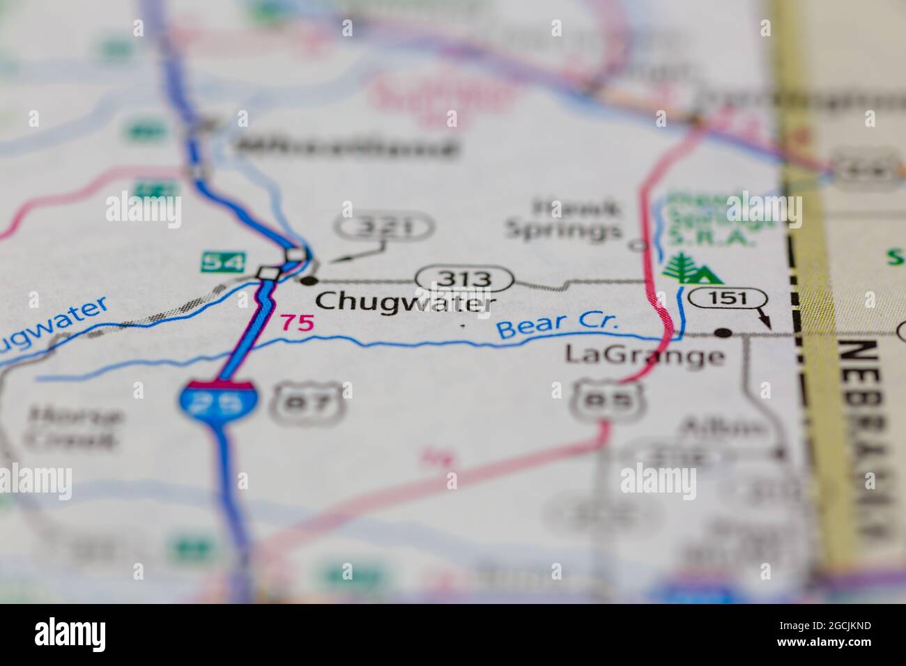 Chugwater wyoming map hires stock photography and images Alamy