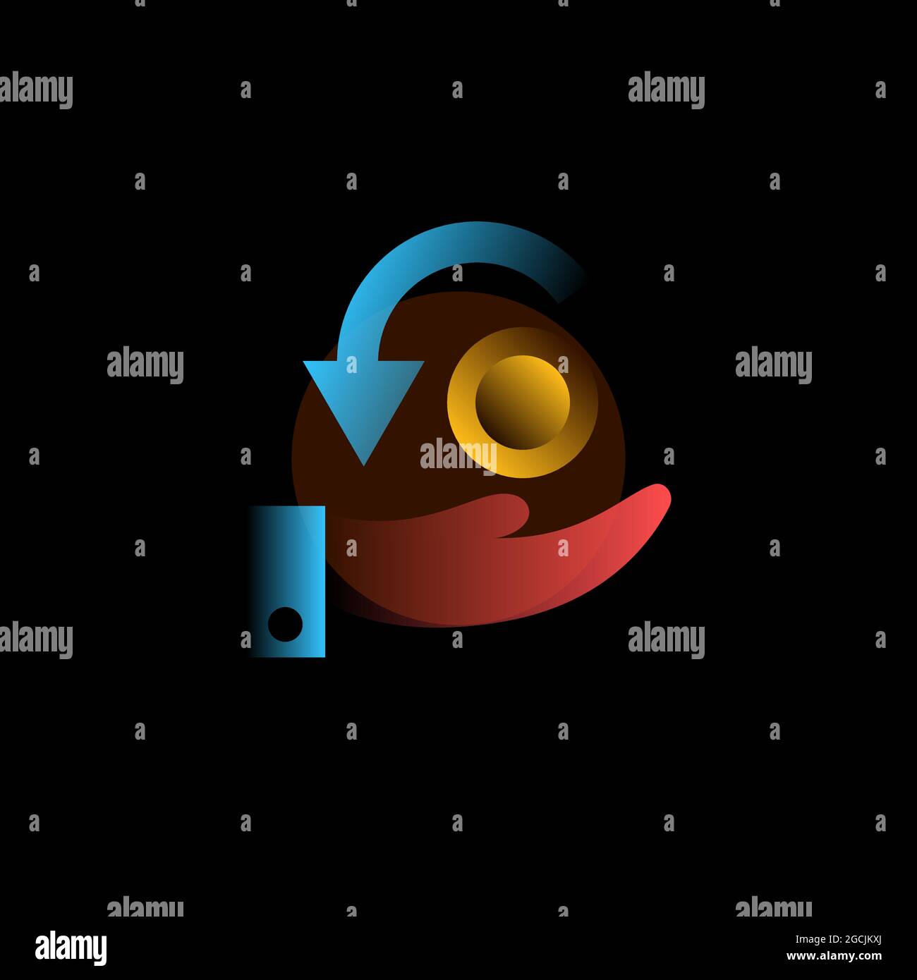 Cash back. Vector icon in gradient style Stock Vector