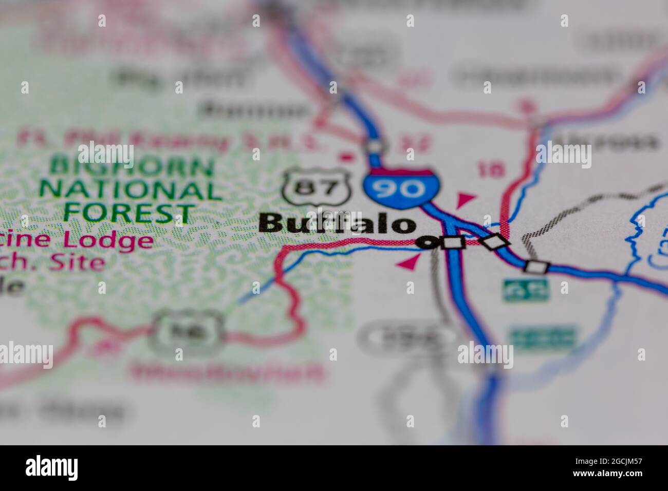 Buffalo wyoming map hi-res stock photography and images - Alamy