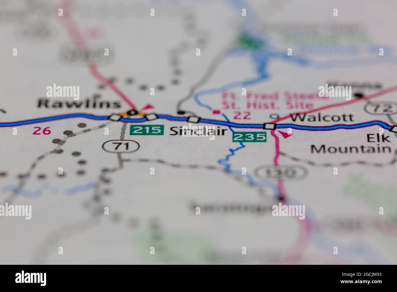 Map of sinclair wyoming hires stock photography and images Alamy