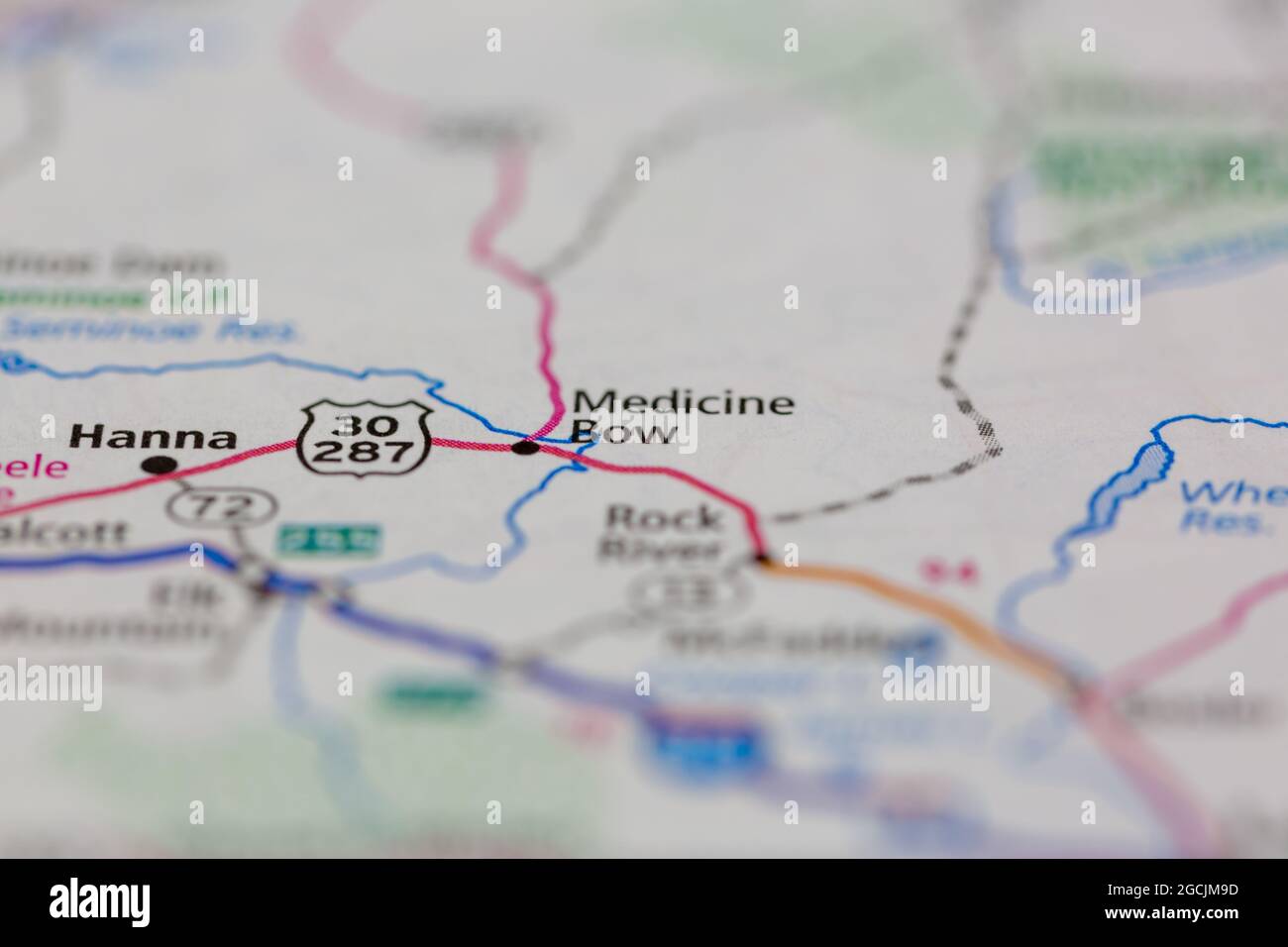 Medicine bow wyoming map hires stock photography and images Alamy