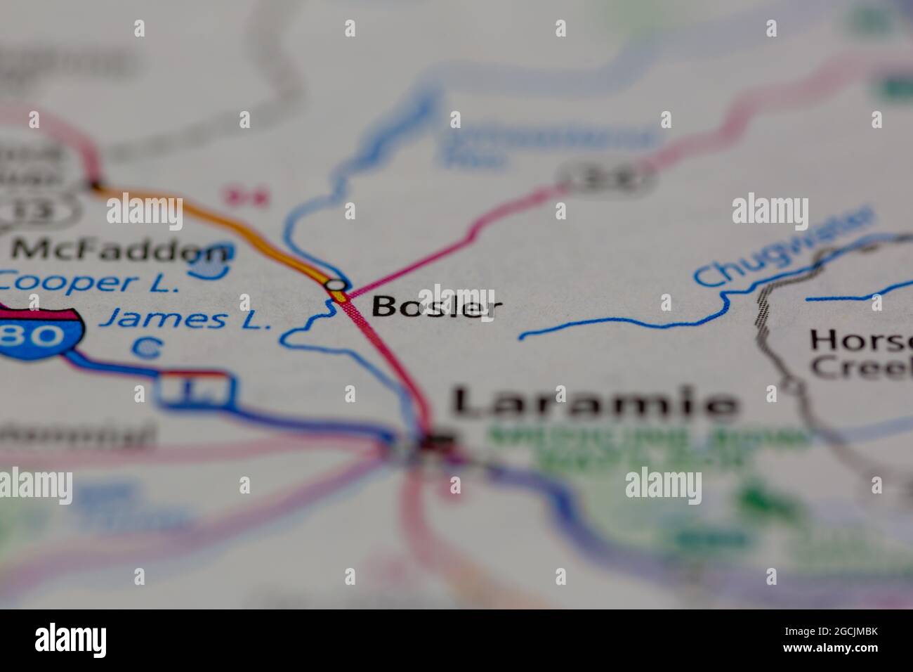 Bosler wyoming map hires stock photography and images Alamy