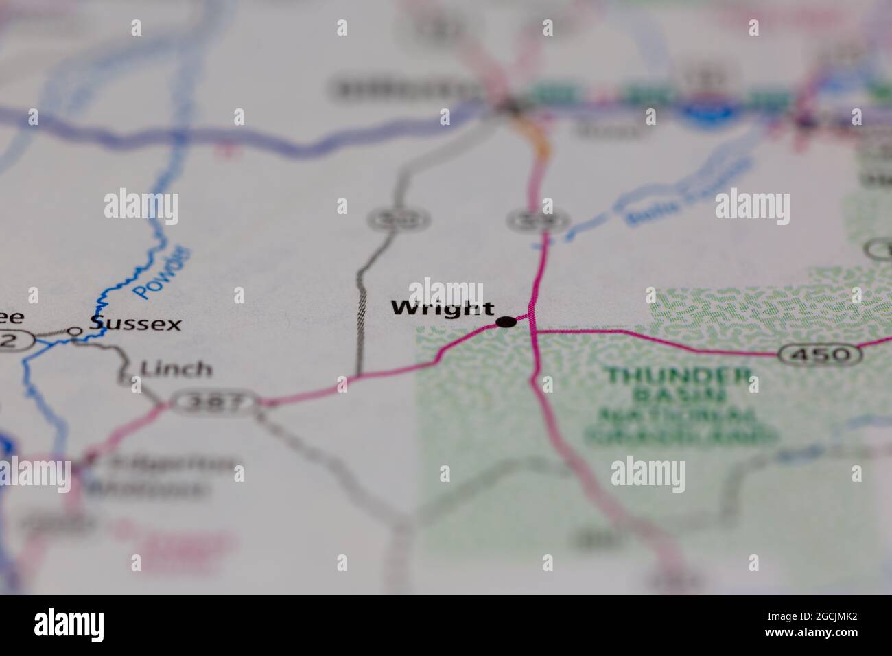 Wright wyoming map hires stock photography and images Alamy