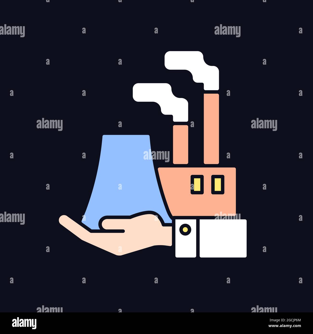 Manufacturing RGB color icon for dark theme Stock Vector Image & Art ...
