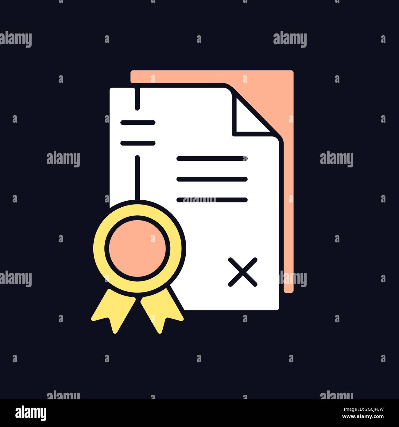 Patents RGB color icon for dark theme Stock Vector Image & Art - Alamy