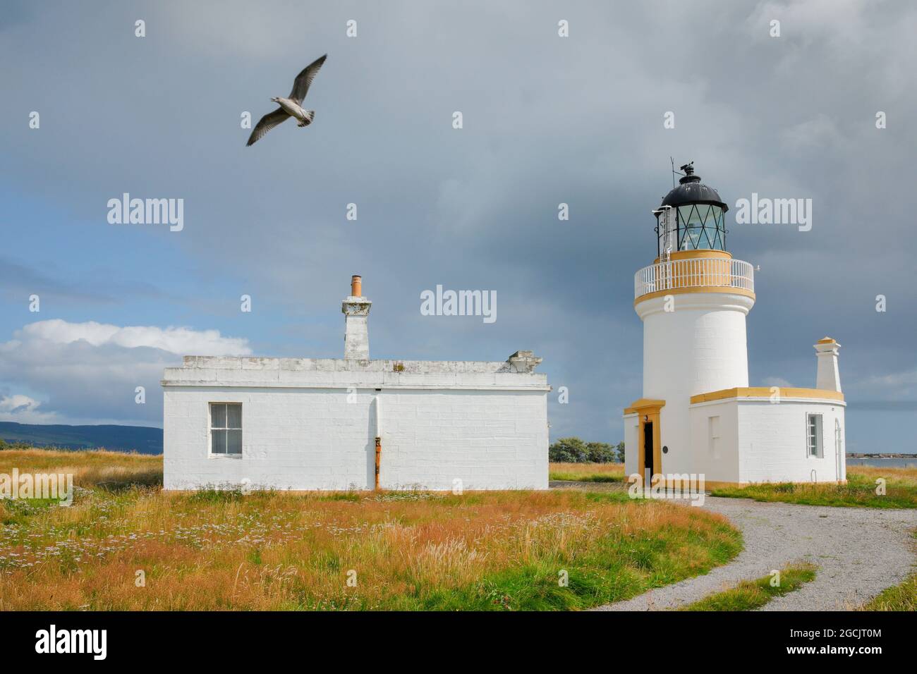 geography / travel, Great Britain, Scotland, lighthouse at Chanonry Point, Scotland, NO-EXCLUSIVE-USE FOR FOLDING-CARD-GREETING-CARD-POSTCARD-USE Stock Photo