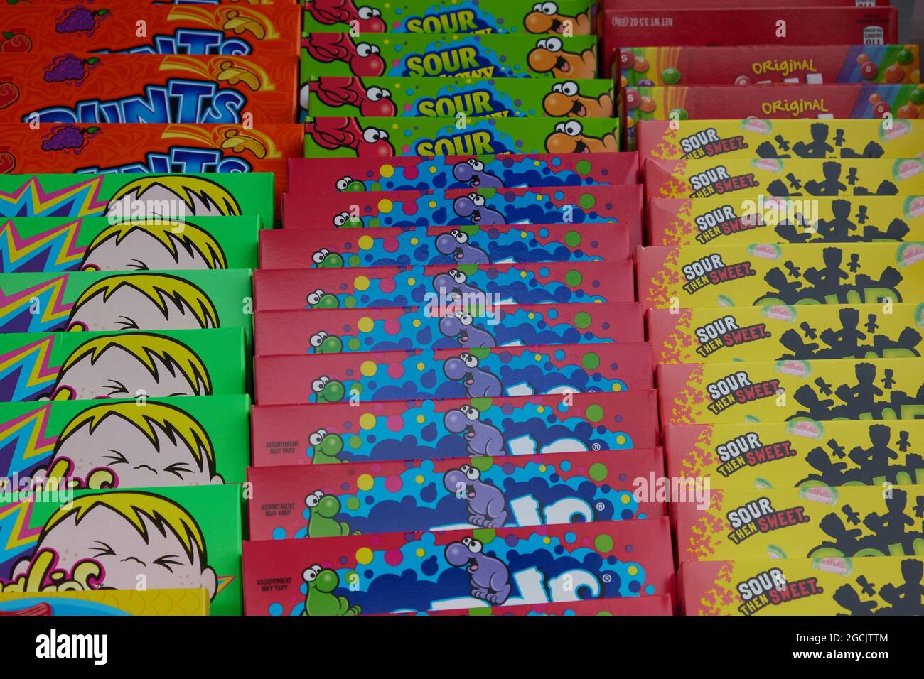 Close-up of sweets in packaging. Stock Photo