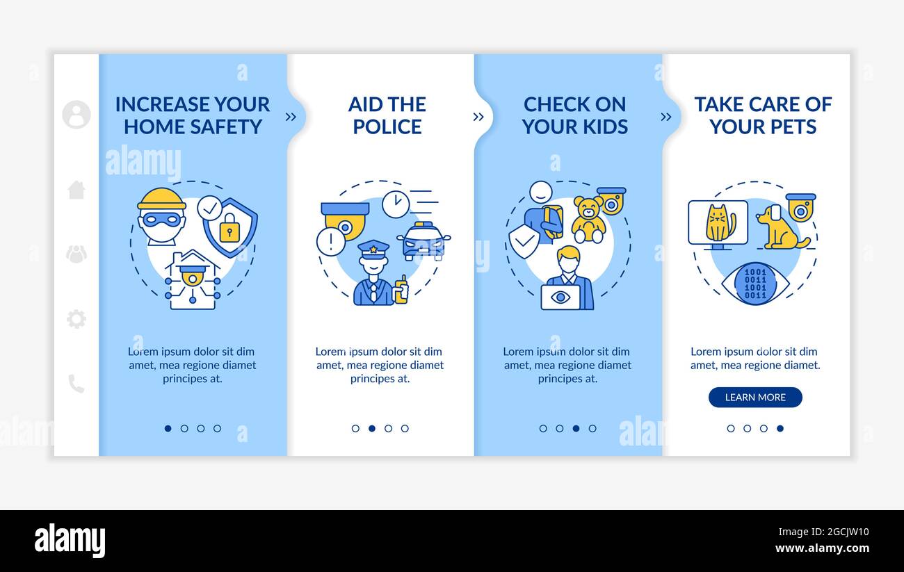 Household observation pros onboarding vector template Stock Vector