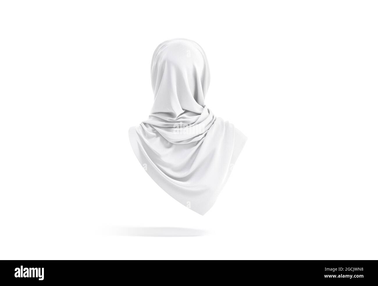 Download Blank White Woman Muslim Hijab Mockup Back View 3d Rendering Empty Female Chiffon Accessories For Traditional Wear Mock Up Isolated Clear Muslim Stock Photo Alamy