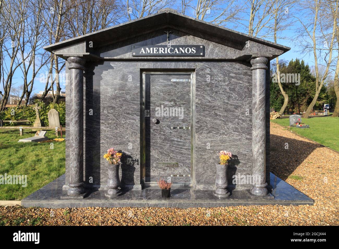 Americanos family mausoleum, Kensal Green Cemetery and graveyard, Kensington, London, England Stock Photo
