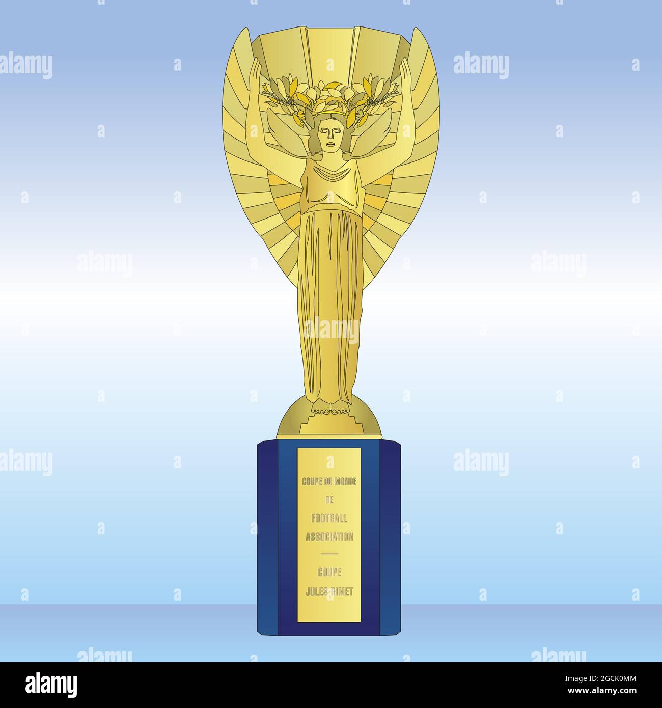 Rimet Cup, old world football championship, vector illustration Stock Vector