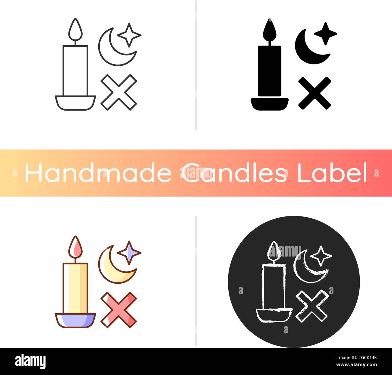 Never use candle while sleeping manual label icon Stock Vector Image & Art Alamy