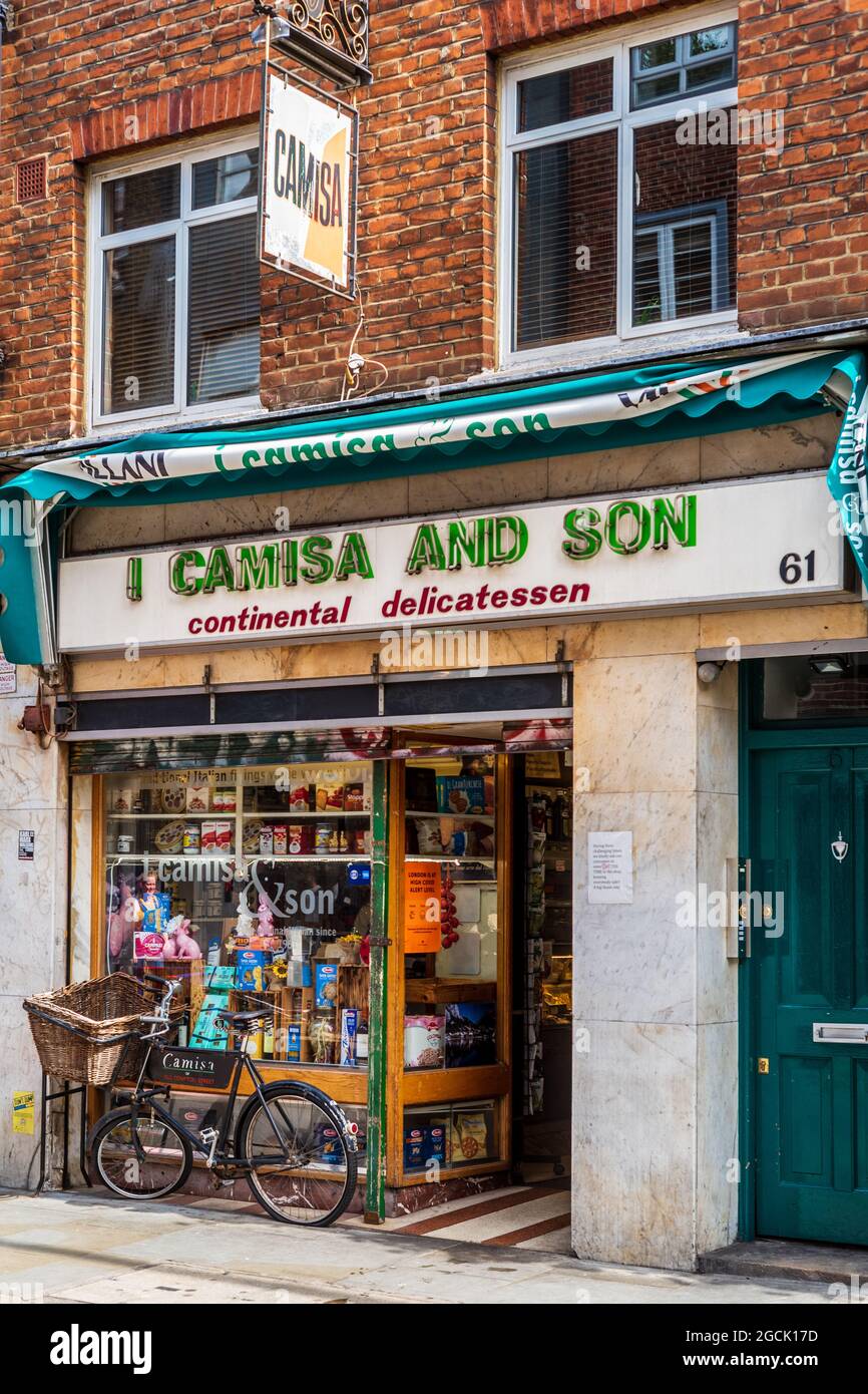 I Camisa & Son Camisa is a Soho Italian Deli on Old Compton Street in