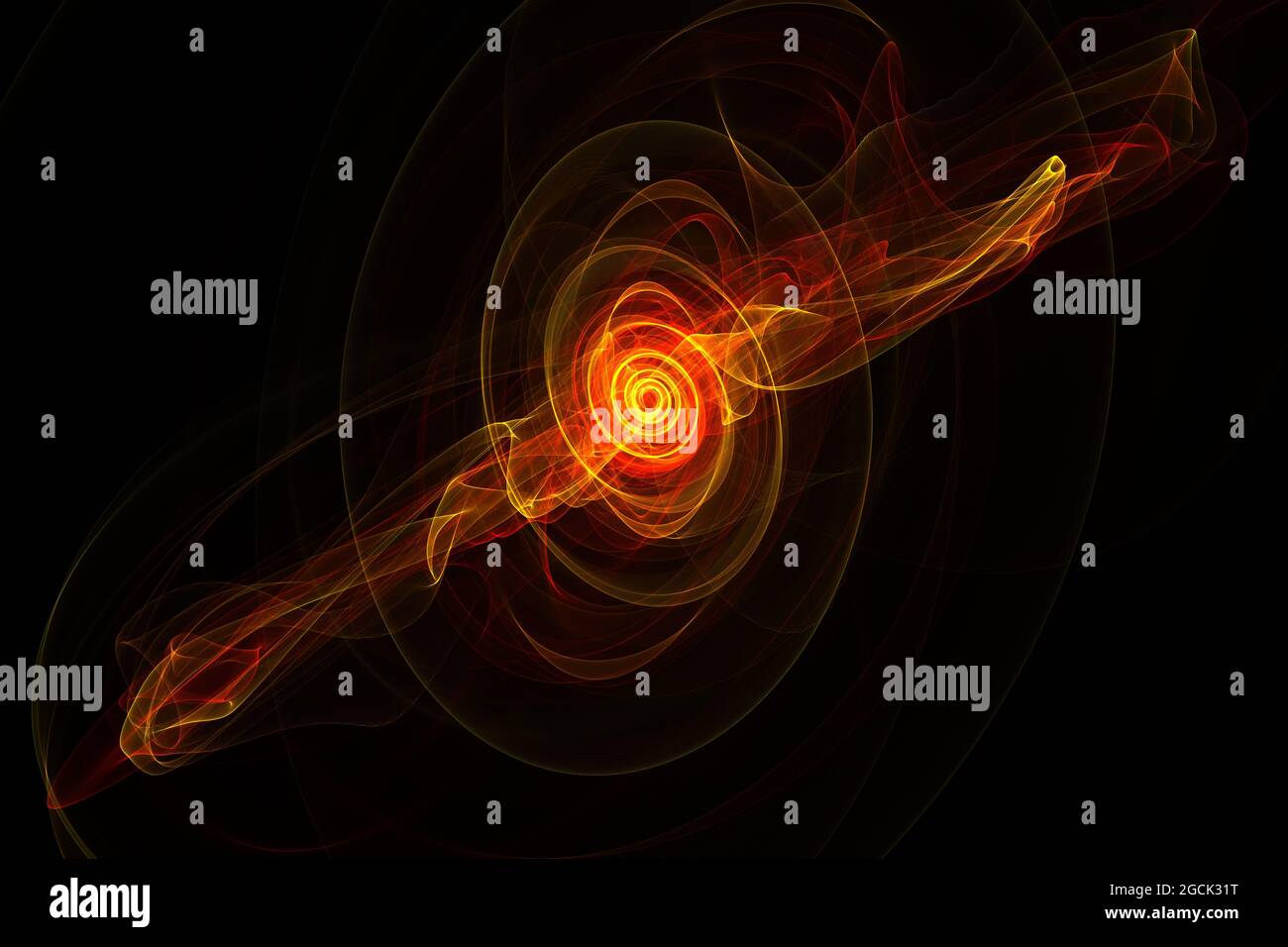 Exploding supernova , forminng of nebula. Black hole in the center of ...