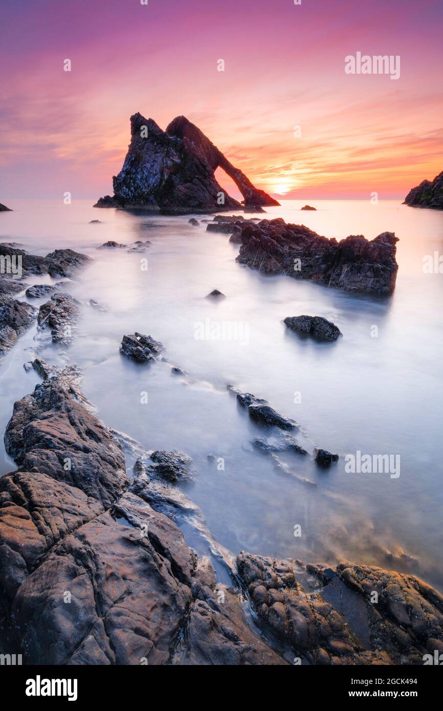 geography / travel, Scotland, Bow Fiddle Rock, Scotland, NO-EXCLUSIVE-USE FOR FOLDING-CARD-GREETING-CARD-POSTCARD-USE Stock Photo