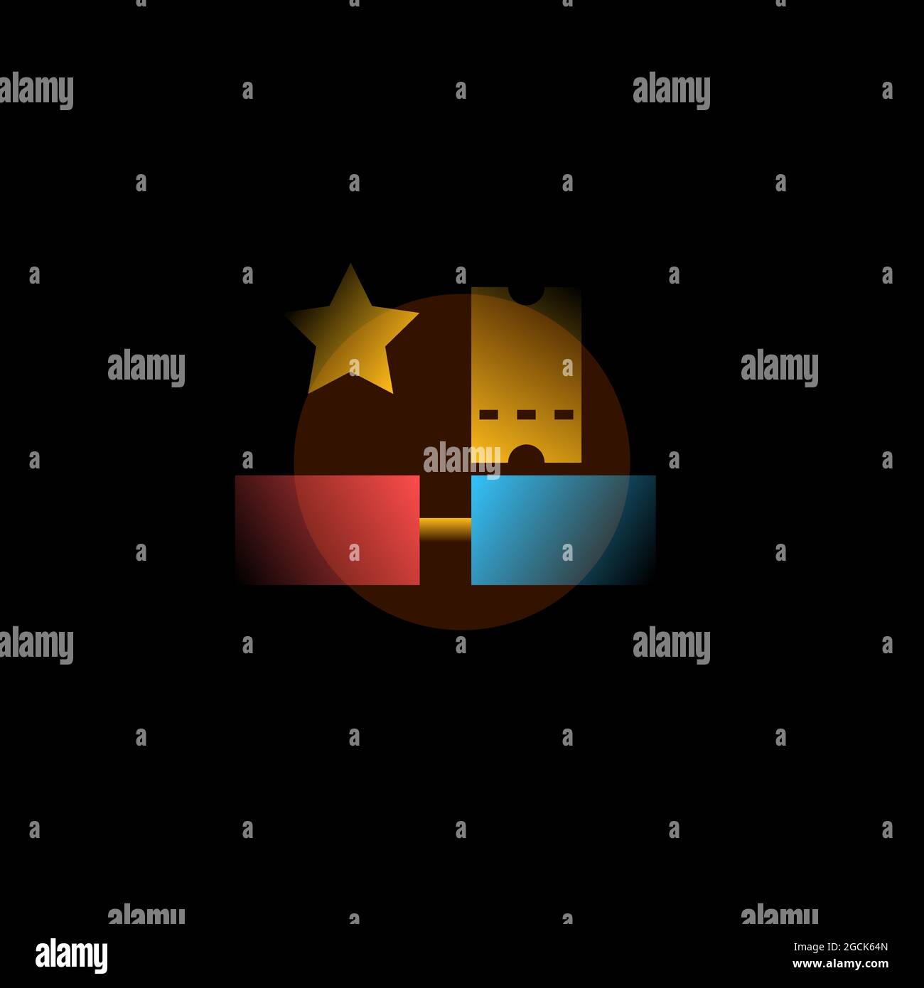 Vector illustration in graphic style. Digital art Stock Vector