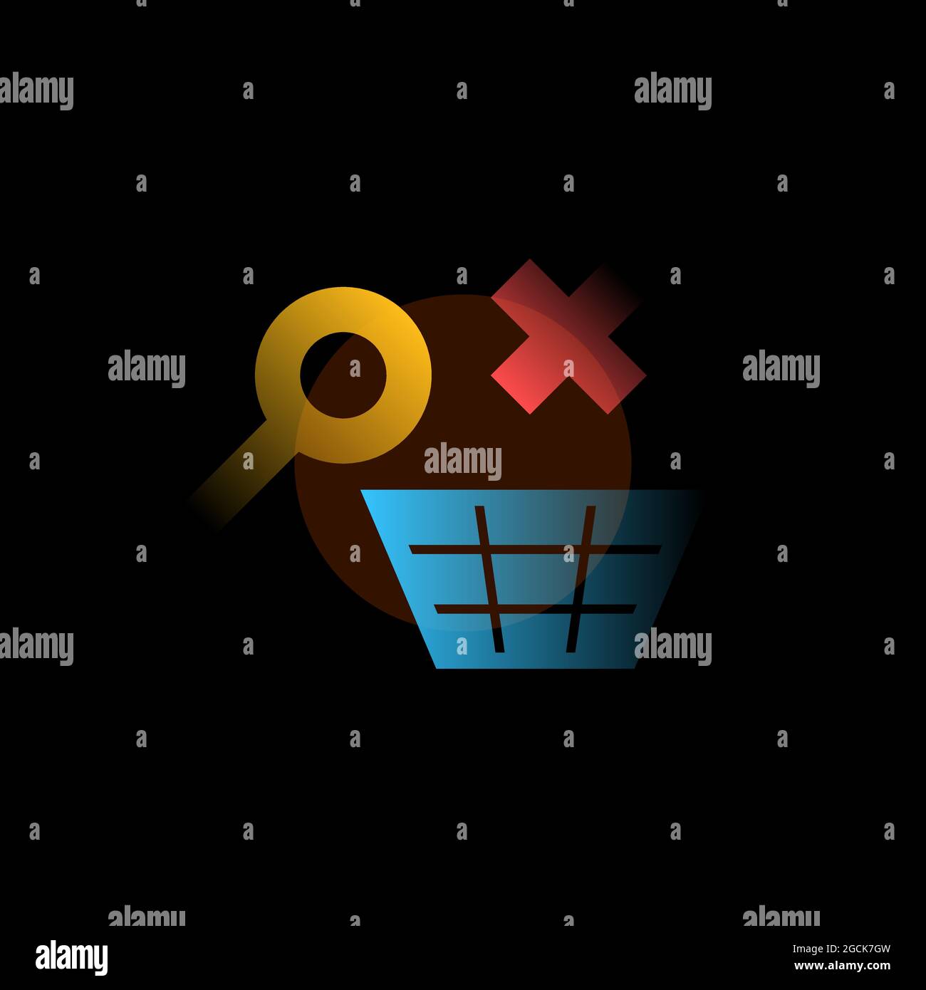 Vector illustration in graphic style. Digital art Stock Vector