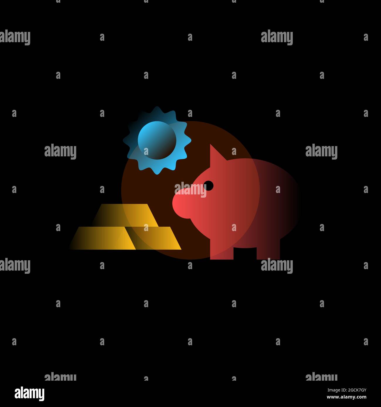 Vector illustration in graphic style. Digital art Stock Vector