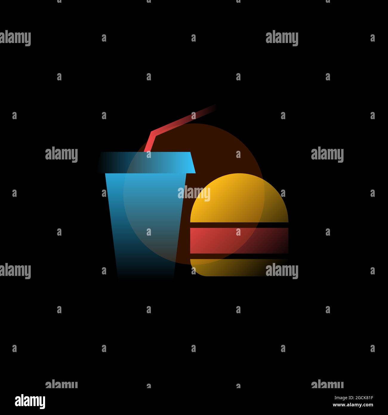 Vector illustration in graphic style. Digital art Stock Vector