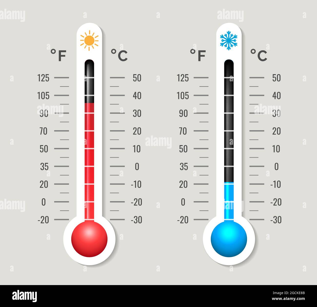 Climate thermometer, outdoor weather meter Stock Vector