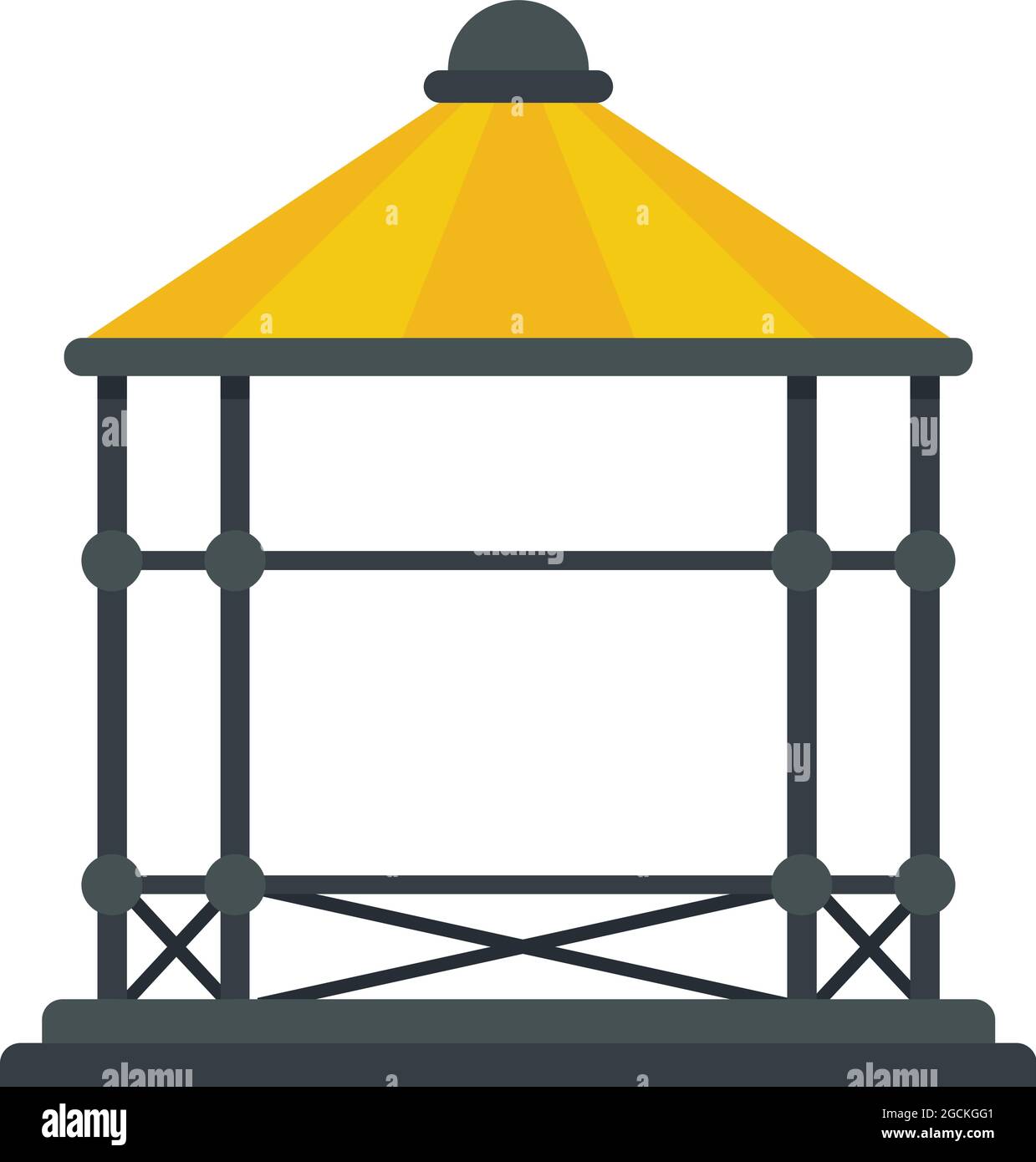 Arbor gazebo icon. Flat illustration of arbor gazebo vector icon ...