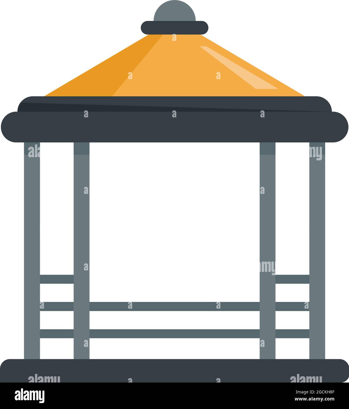 Patio gazebo icon. Flat illustration of patio gazebo vector icon ...