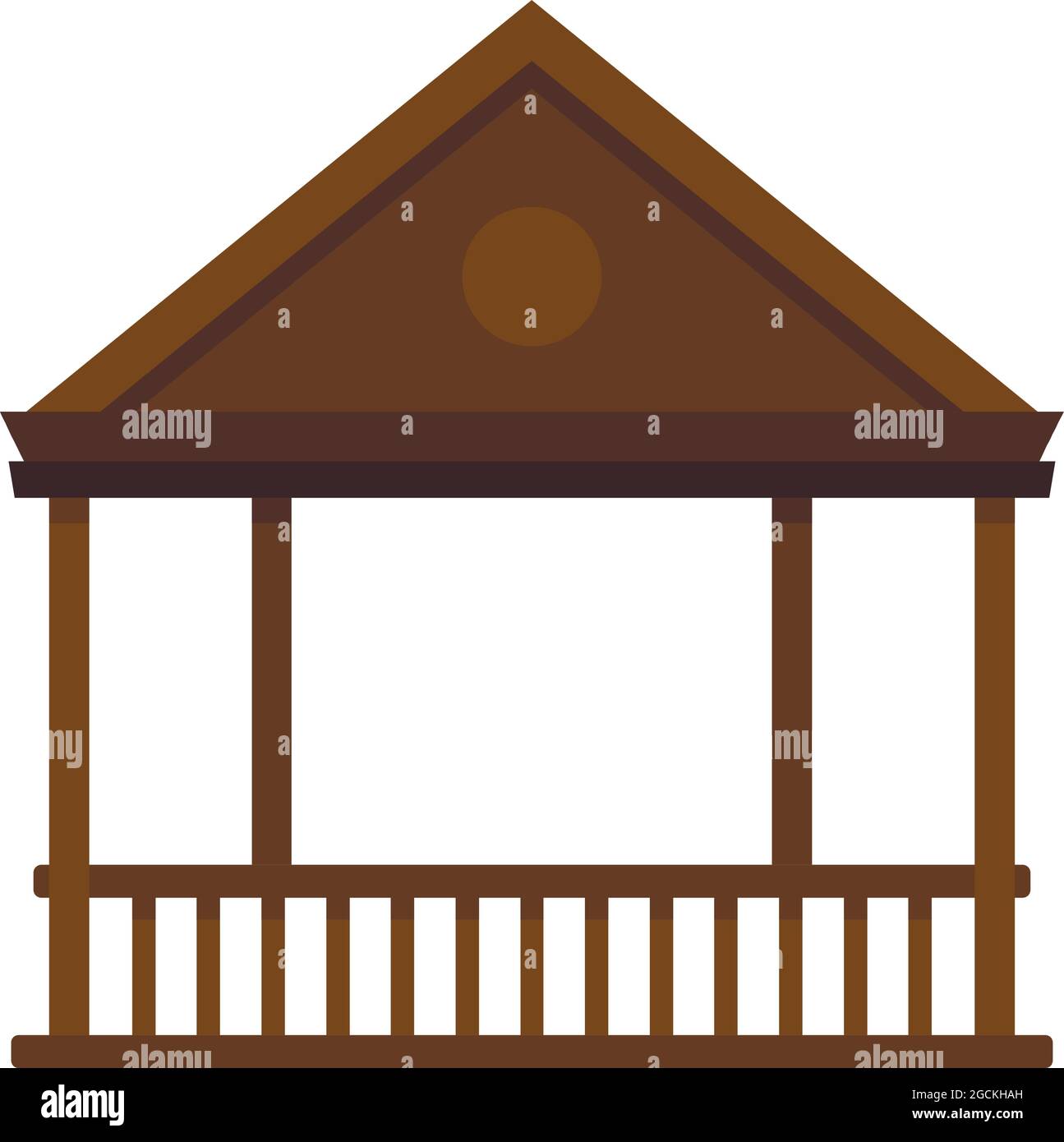 Summer gazebo icon. Flat illustration of summer gazebo vector icon ...
