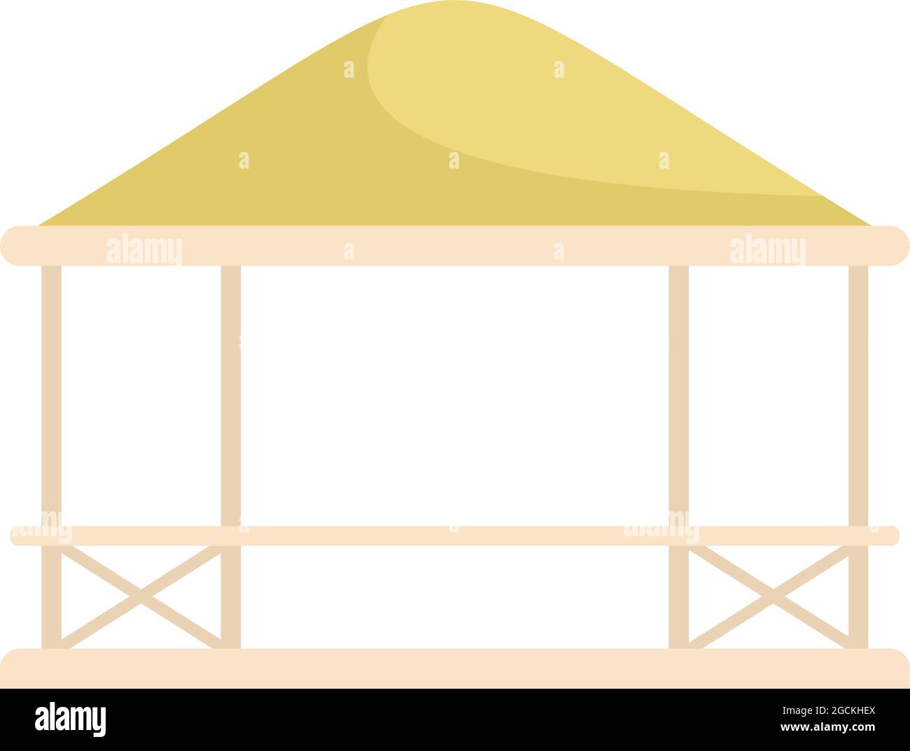 Garden gazebo icon. Flat illustration of garden gazebo vector icon ...