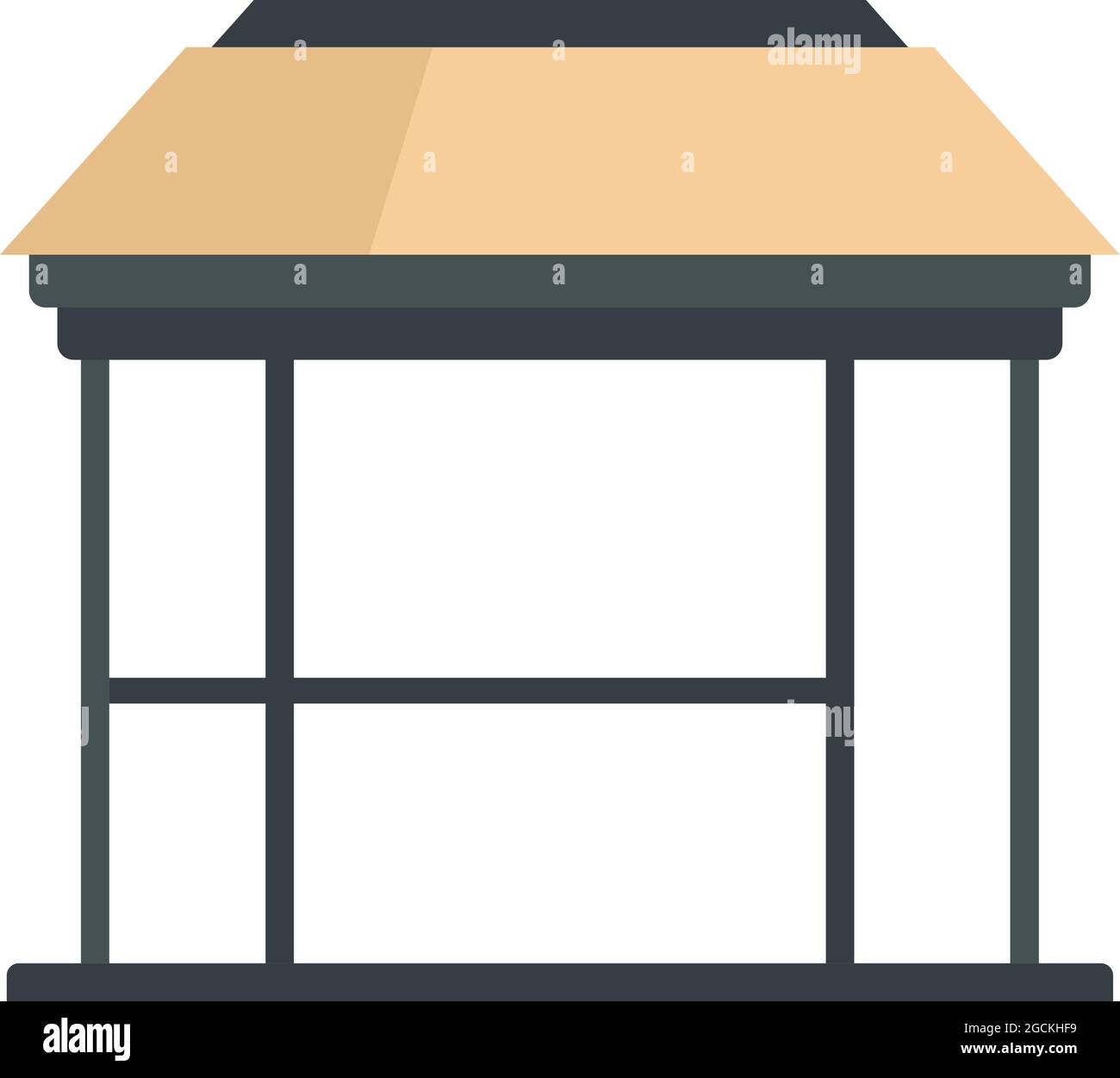 Park gazebo icon. Flat illustration of park gazebo vector icon isolated ...