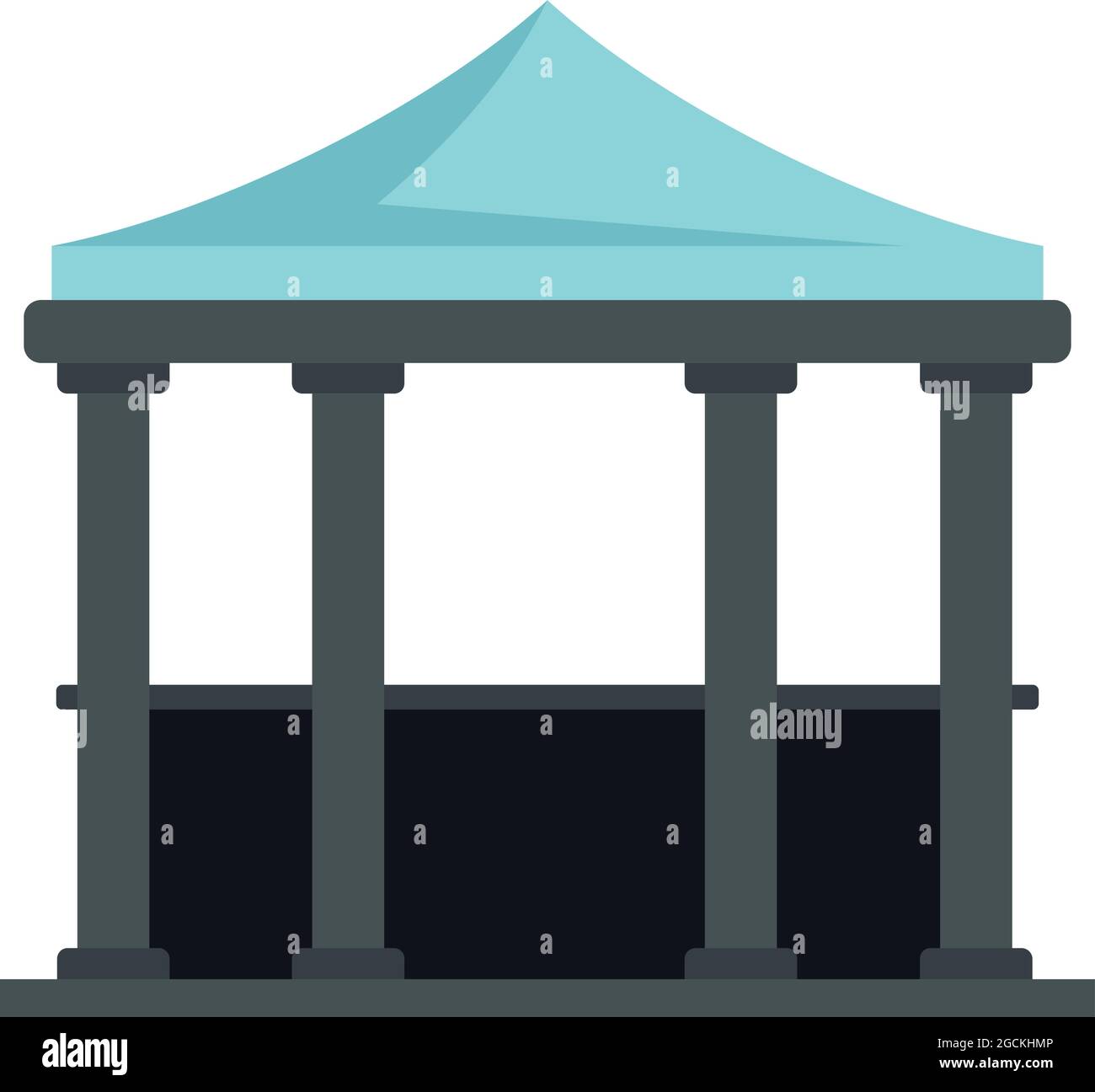 House gazebo icon. Flat illustration of house gazebo vector icon ...