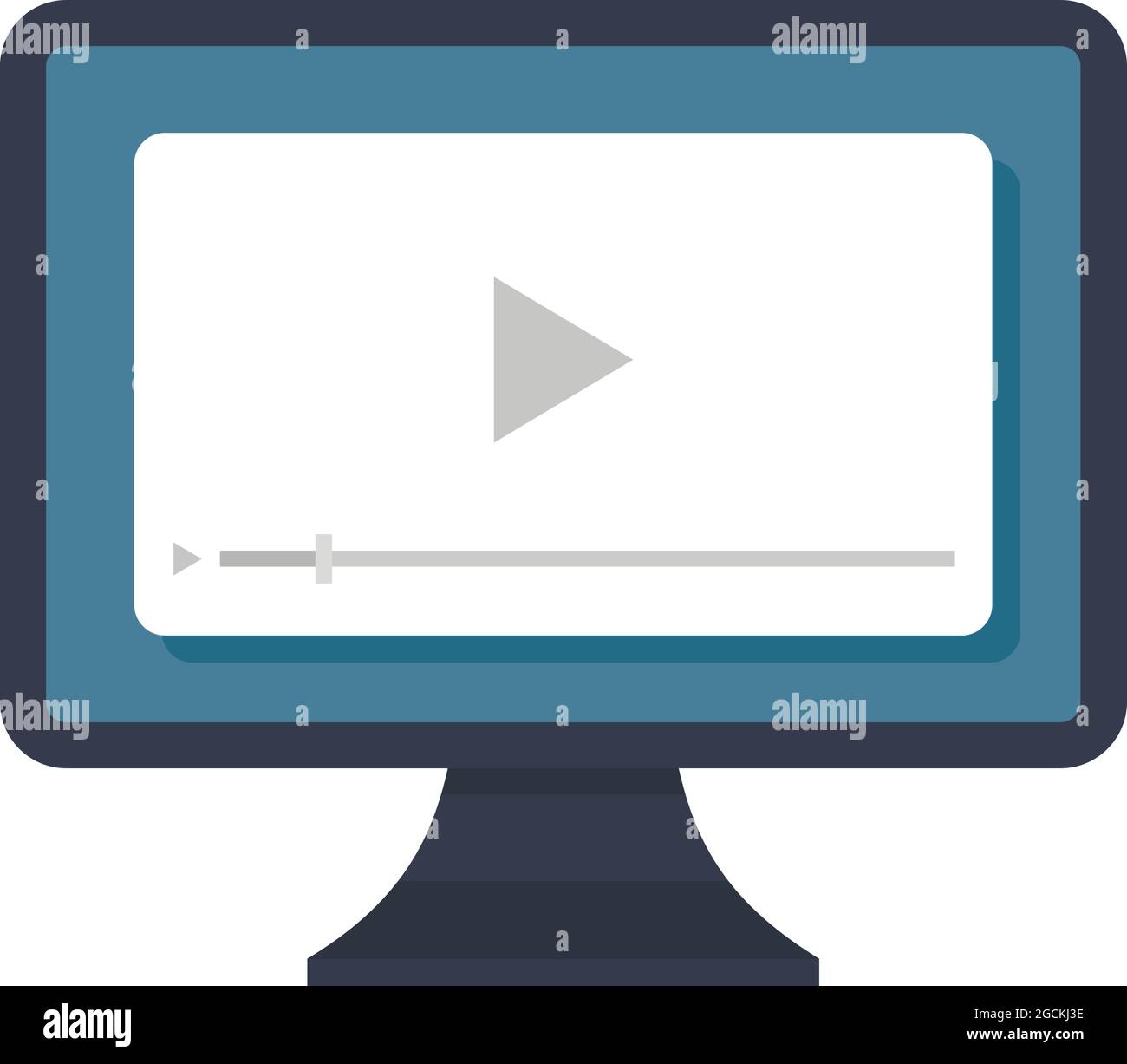Internship video icon. Flat illustration of internship video vector icon isolated on white background Stock Vector