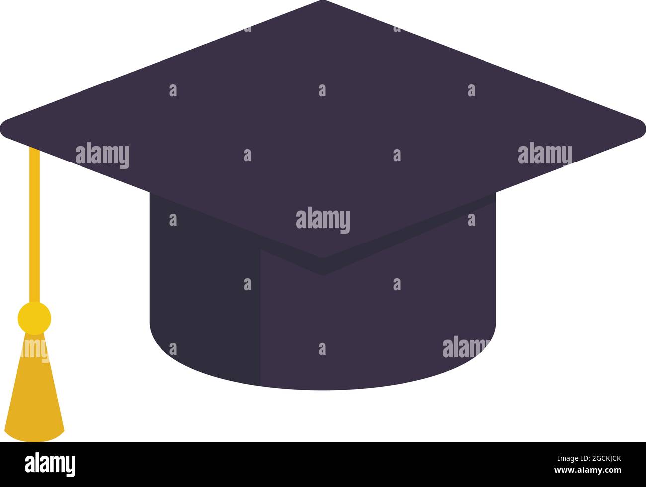Graduation hat icon. Flat illustration of graduation hat vector icon ...
