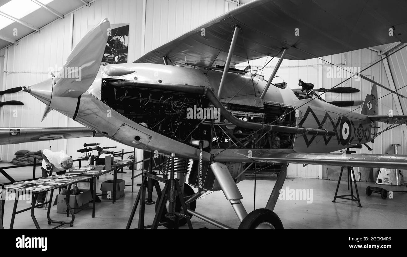 Old military aeroplane ww1 Black and White Stock Photos & Images - Alamy