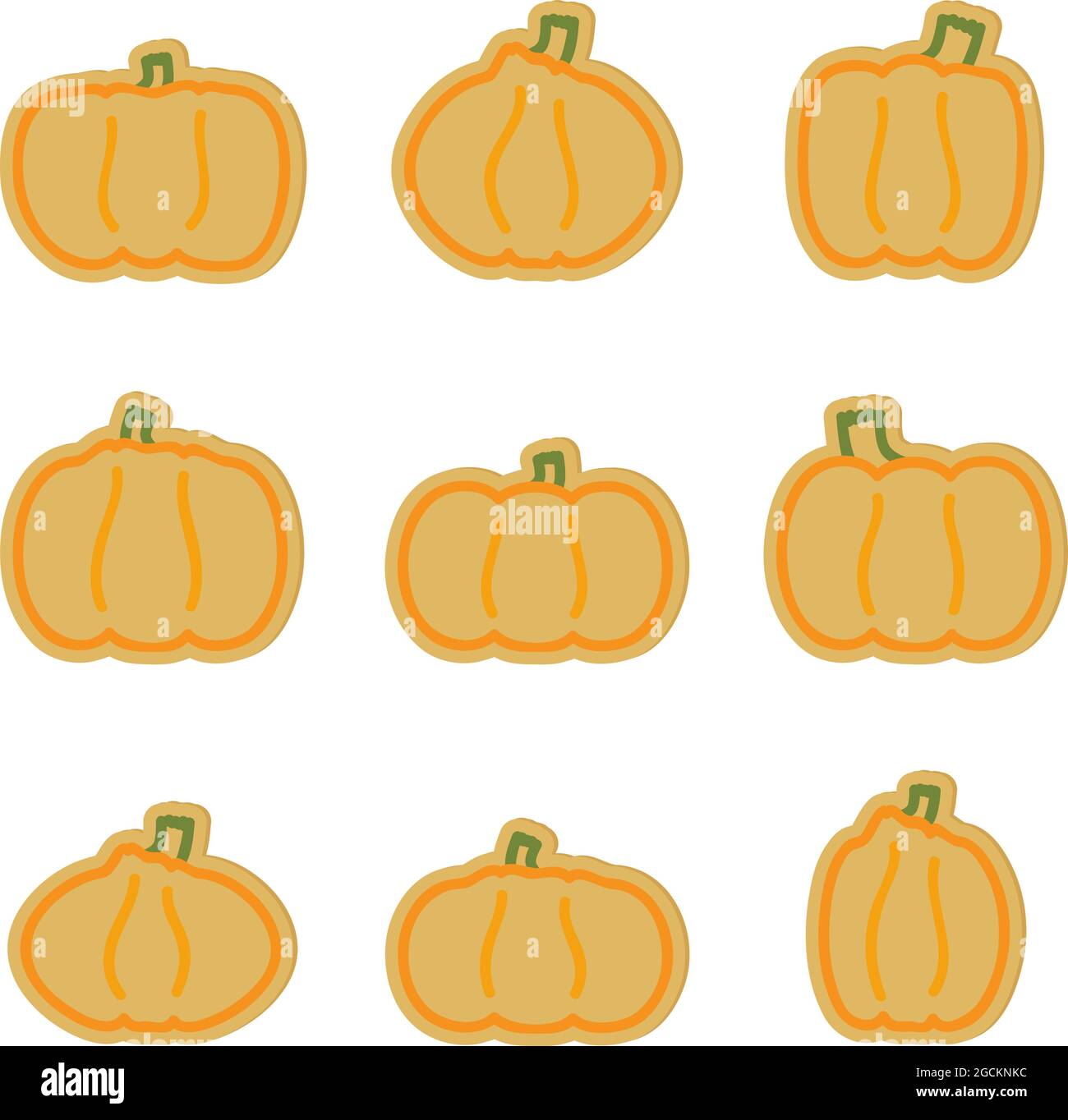 Set of various pumpkins - vector illustration Stock Vector Image & Art ...