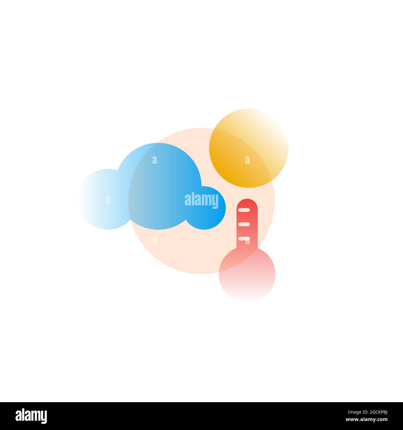 Weather. Vector icon in gradient style. Editable illustration Stock Vector