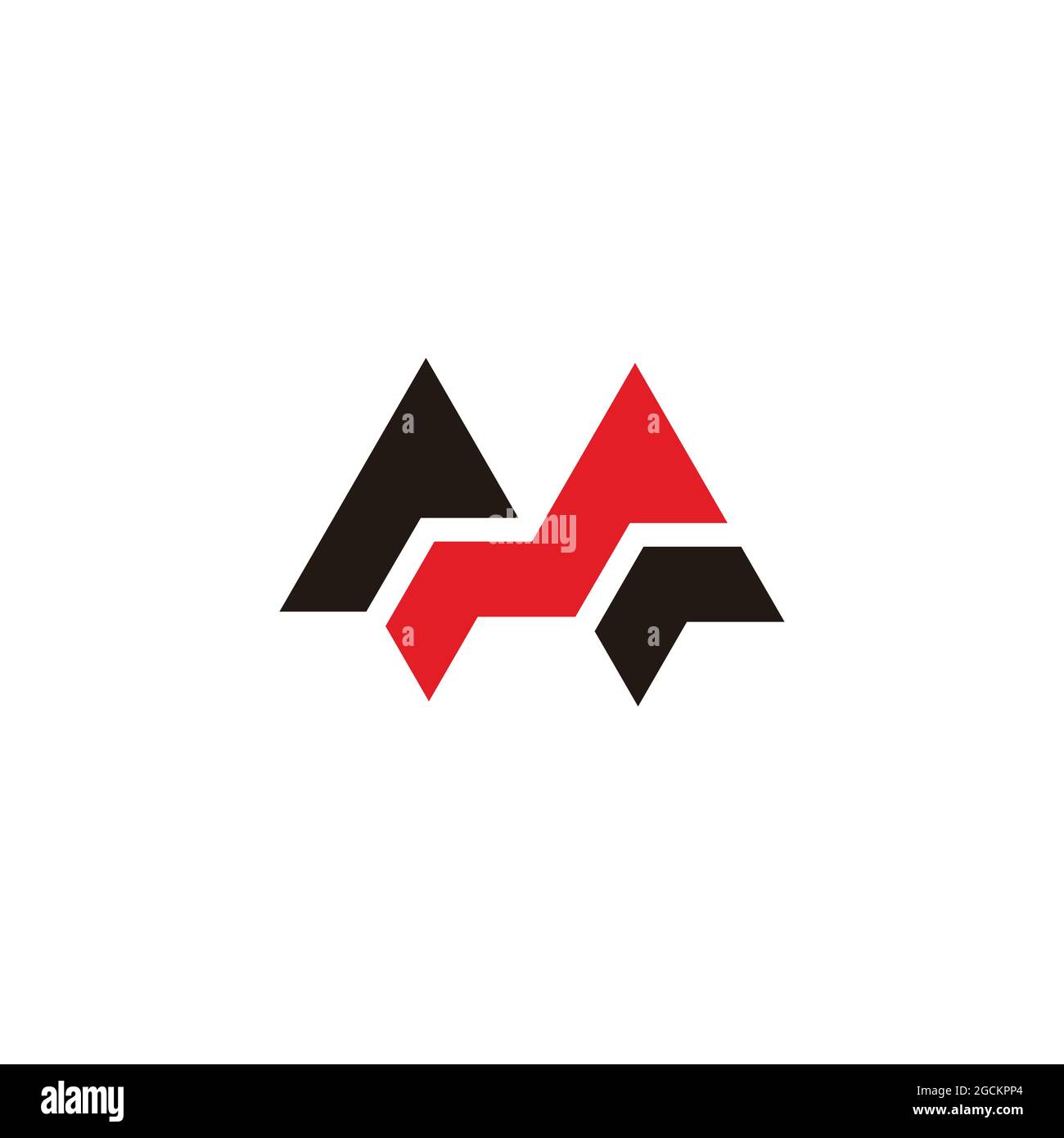 letter m up progress statistic symbol logo vector Stock Vector