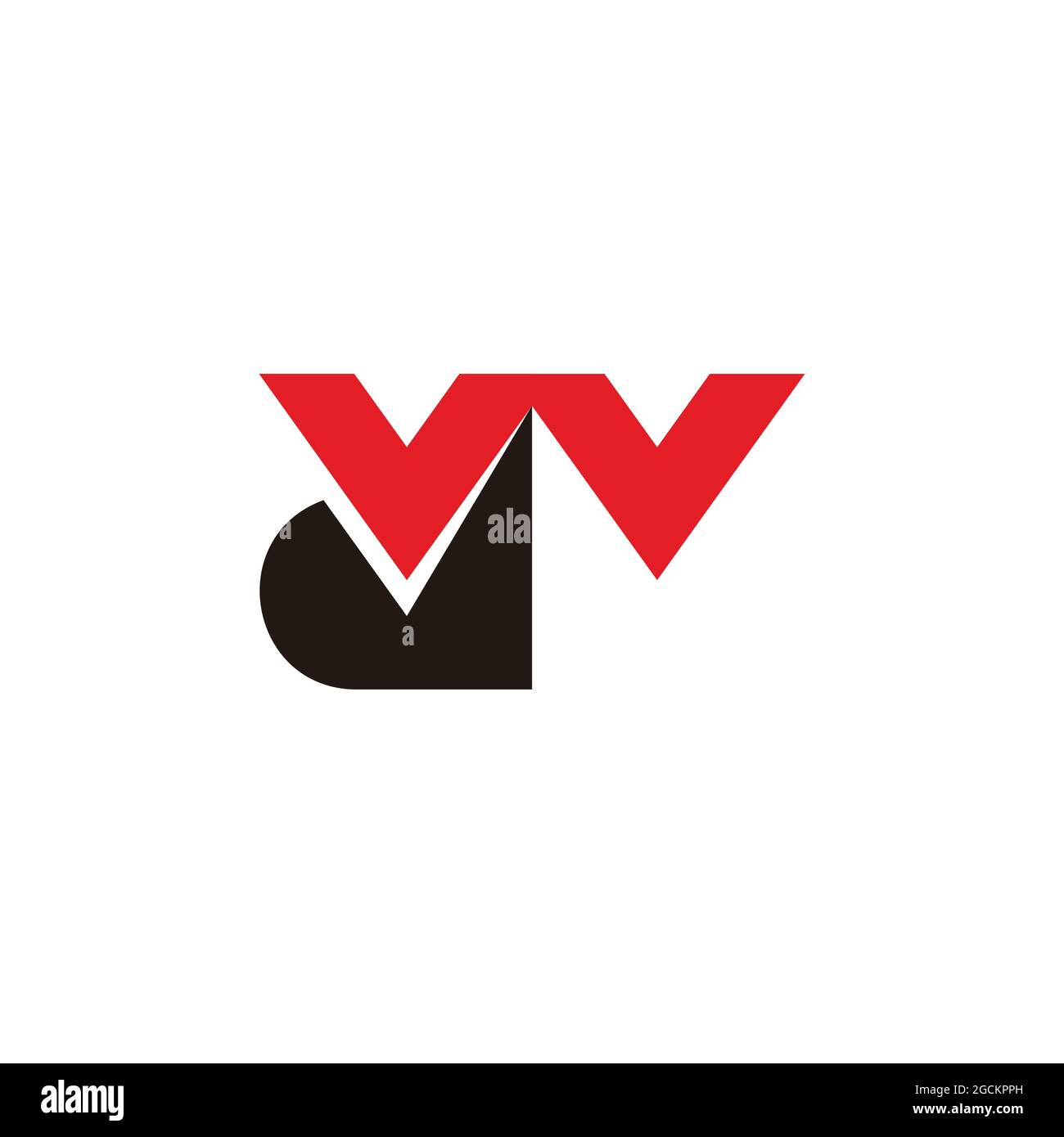letter wd simple geometric logo vector Stock Vector Image & Art - Alamy