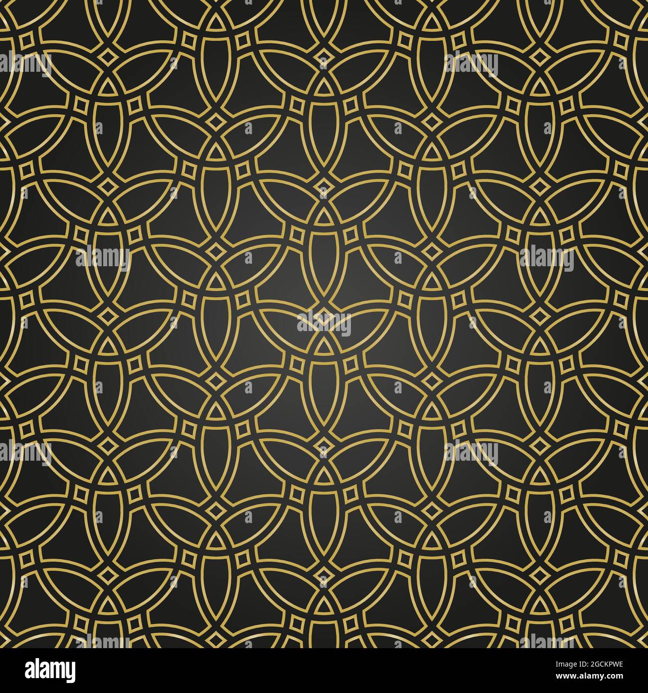 Seamless vector black and golden ornament. Modern background. Geometric ...