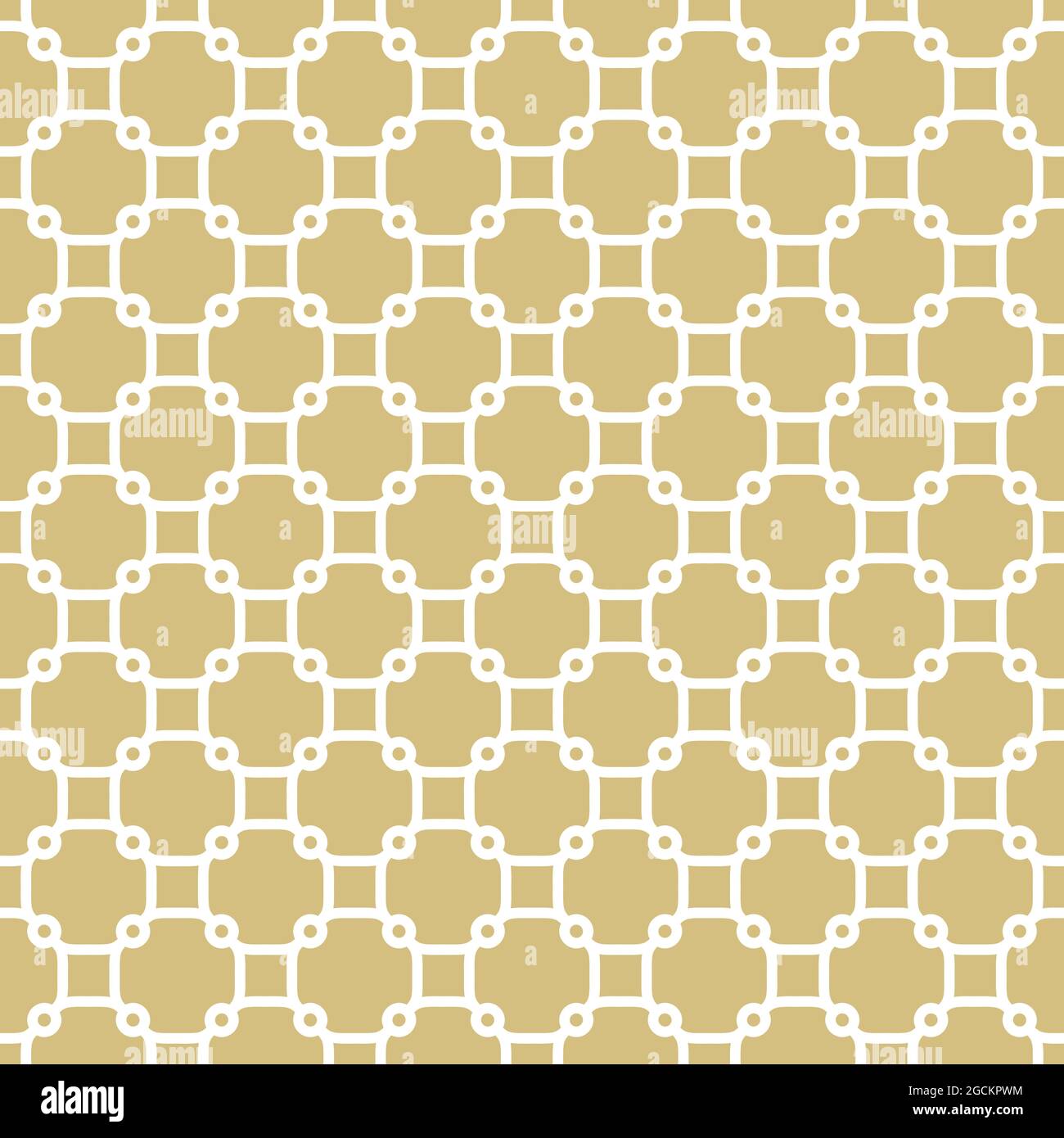 Seamless vector ornament in arabian style. Geometric golden and white ...