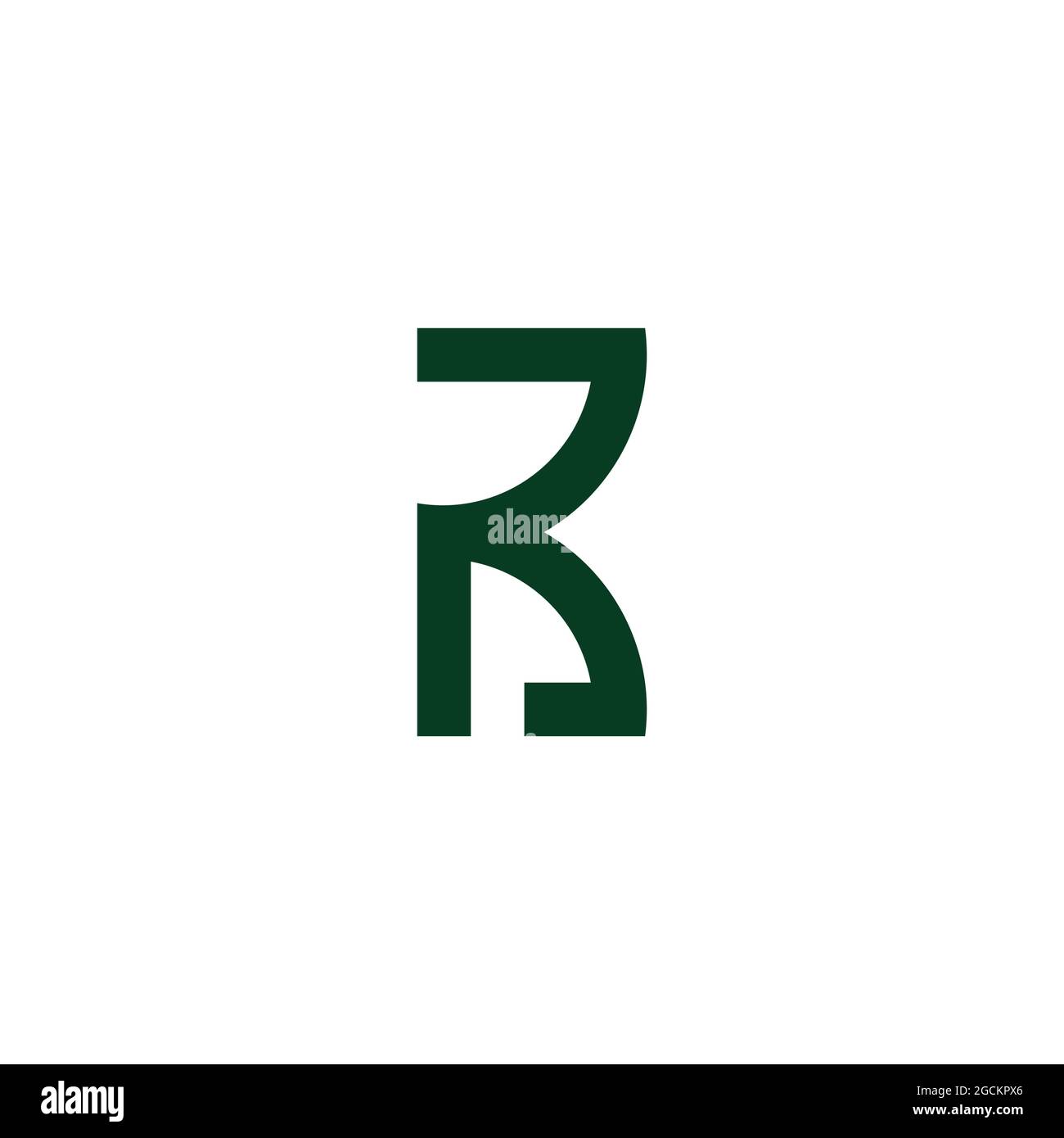 abstract letter kr simple linked geometric logo vector Stock Vector