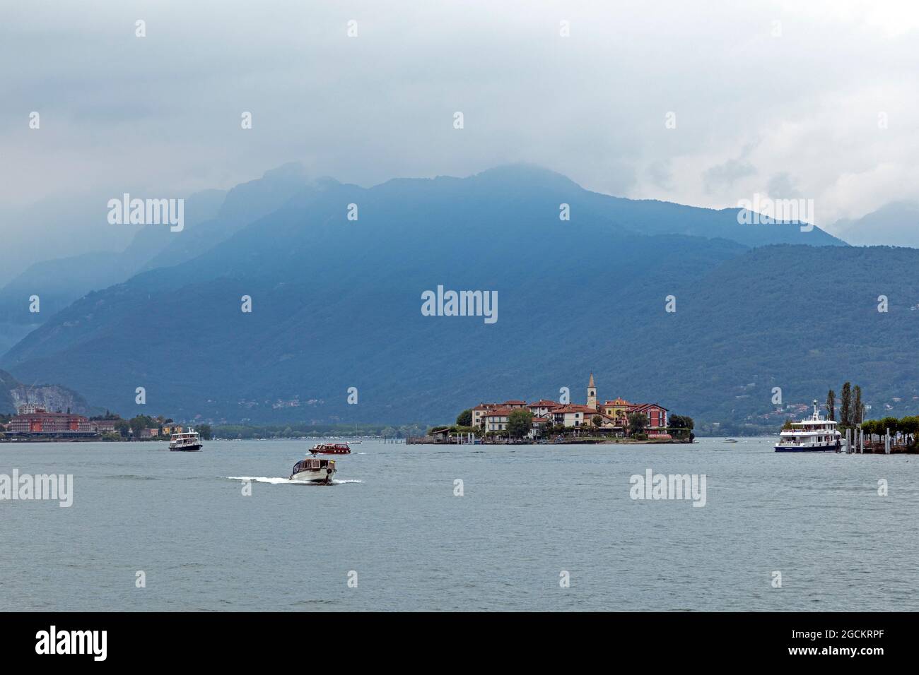 Isola dei Pescatori, Stresa, Lake Maggiore, Piedmont, Italy Stock Photo