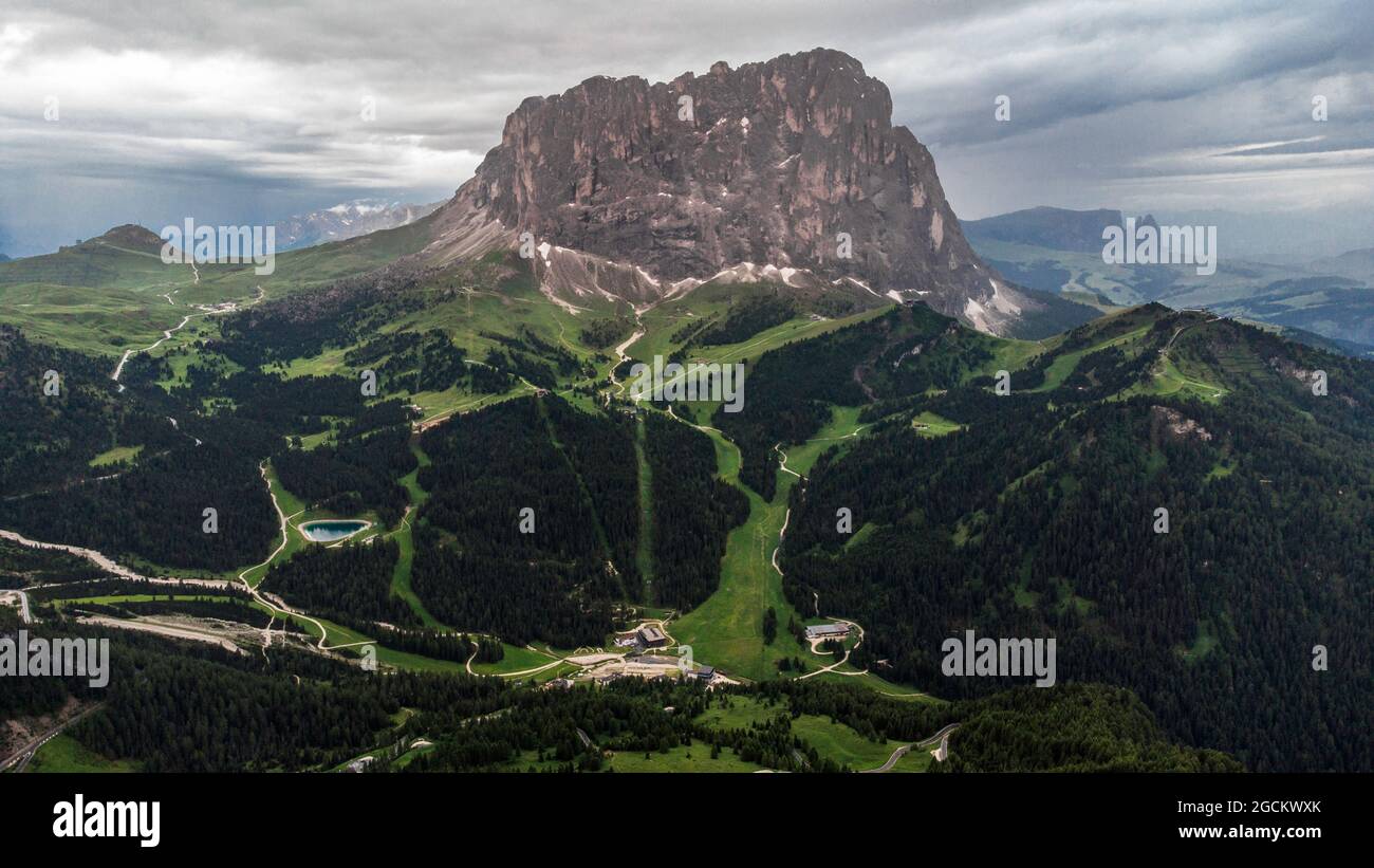 Aerial view nature landscape dolomite hi-res stock photography and ...