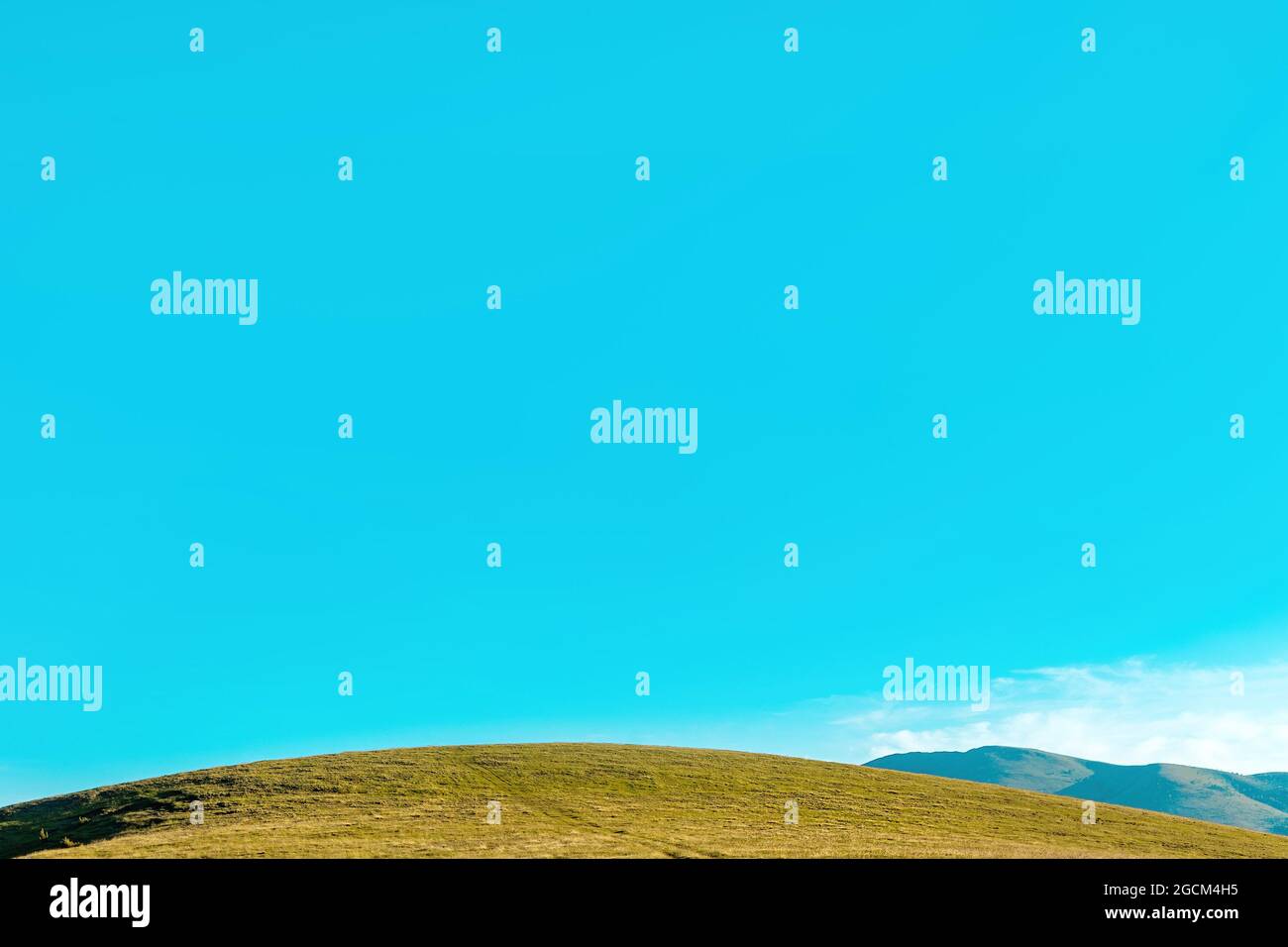 Minimal landscape composition, Zlatibor region in Serbia with sky as the copy space Stock Photo