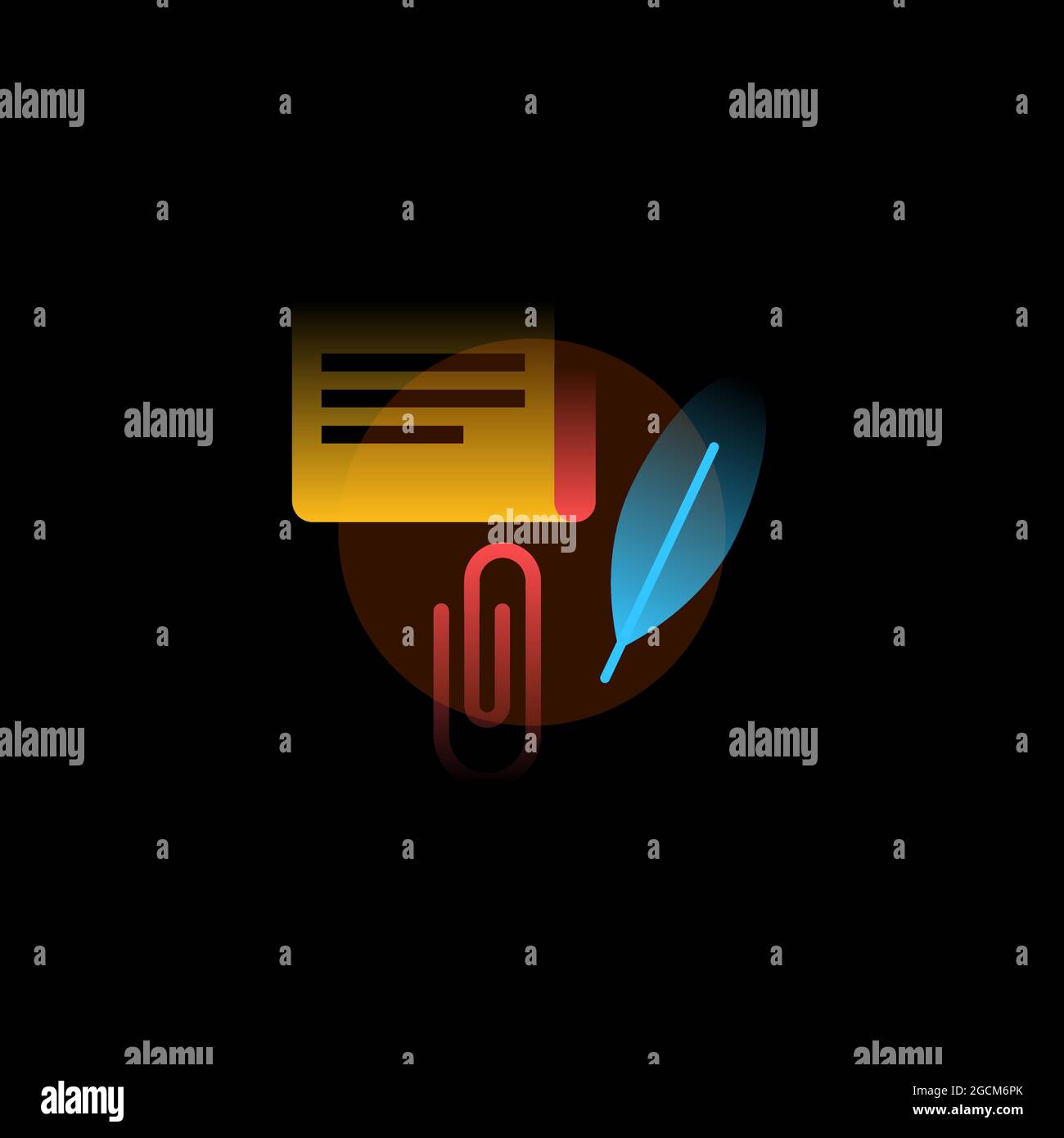 Editorial. Vector icon in gradient style. Editable illustration Stock Vector