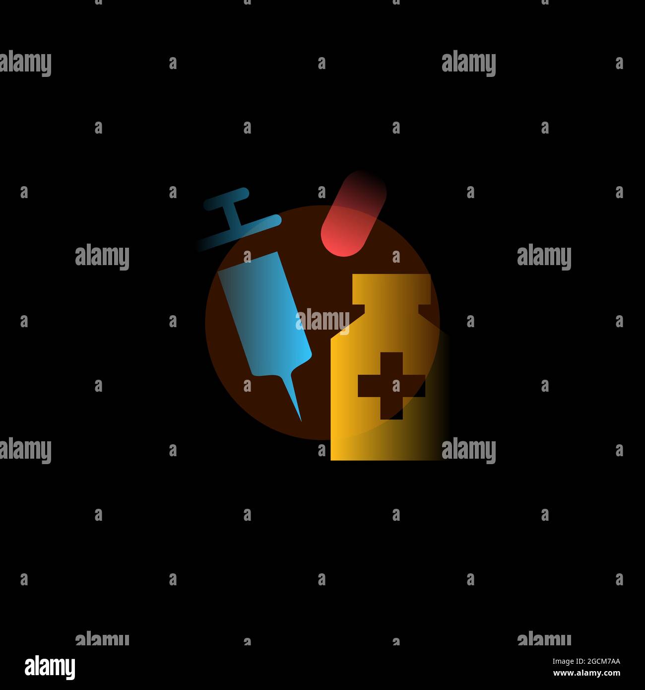 Medicine. Vector icon in gradient style. Editable illustration Stock Vector