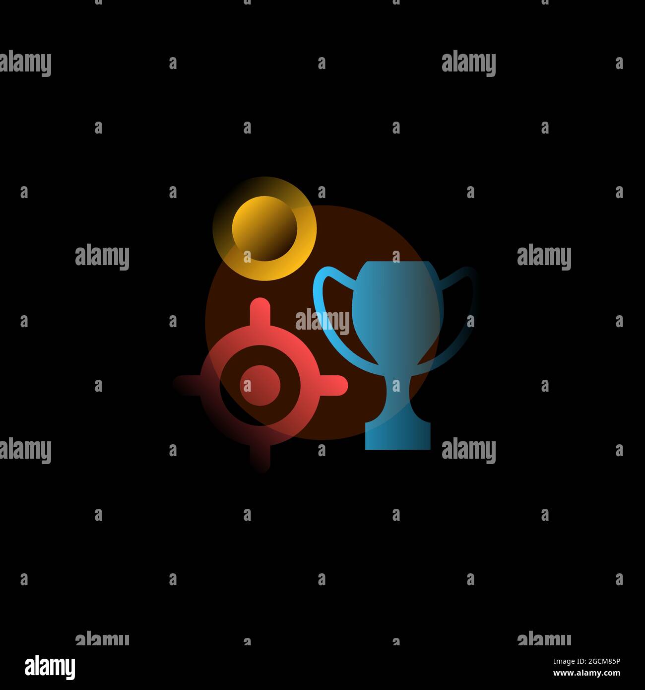 Reward. Vector icon in gradient style. Editable illustration Stock Vector