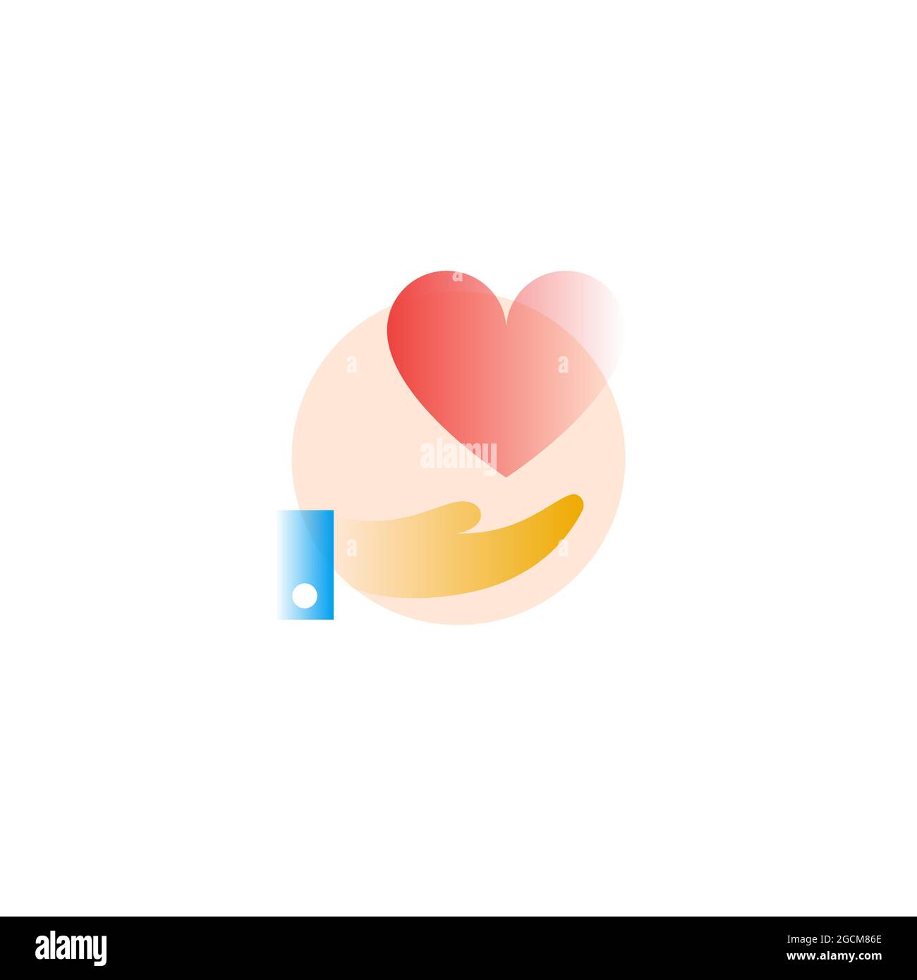 Donate. Vector icon in gradient style. Editable illustration Stock Vector