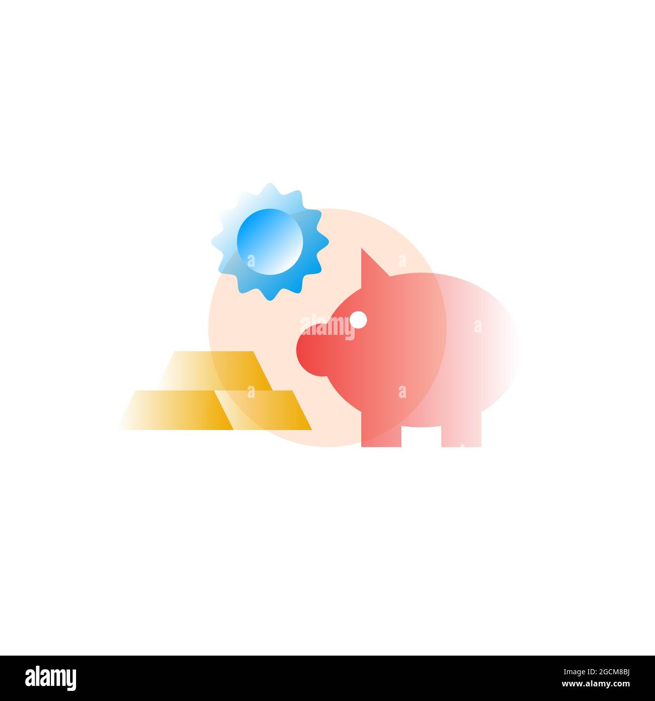 Earnings. Vector icon in gradient style. Editable illustration Stock Vector
