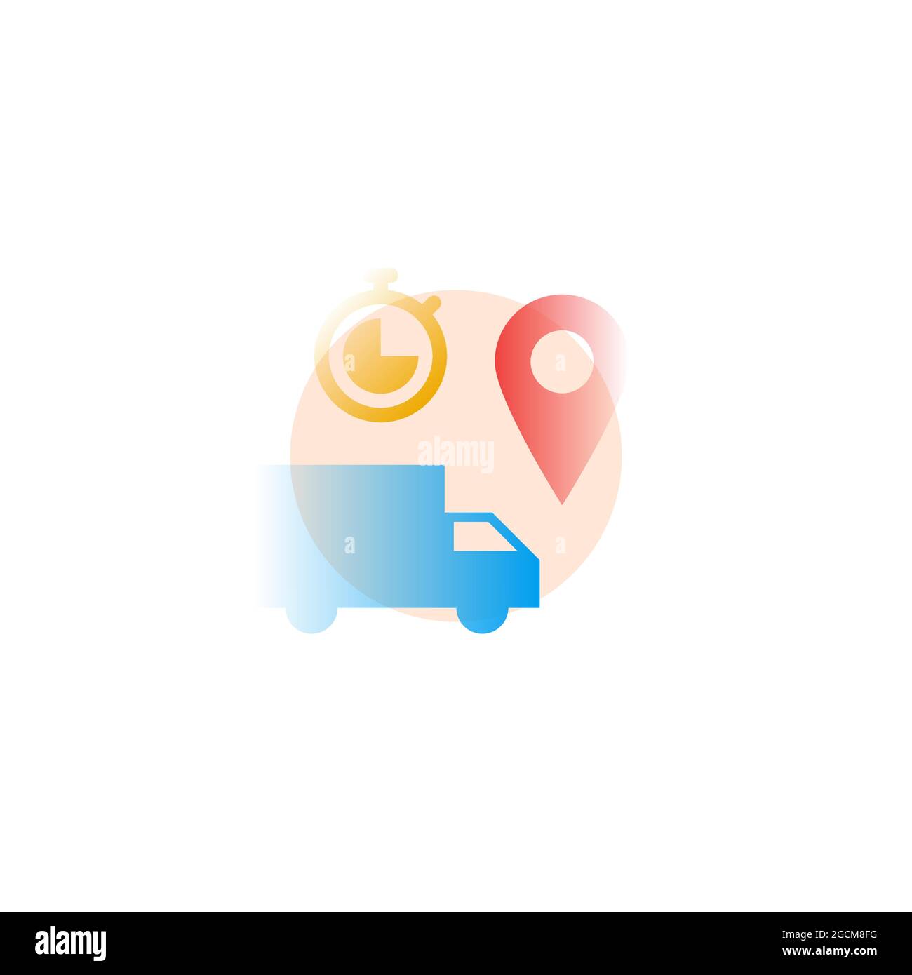 Delivery. Vector icon in gradient style. Editable illustration Stock Vector